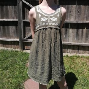 Loose Boho Style Embroidered Dress